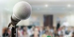 Alabama 4-H Speak Up Alabama event; image of microphone