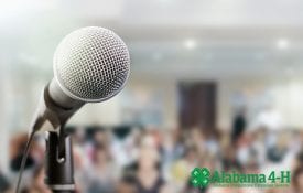 Alabama 4-H Speak Up Alabama event; image of microphone