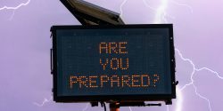 a digital sign that says "are you prepared"