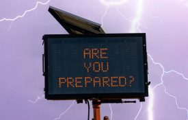 a digital sign that says "are you prepared"