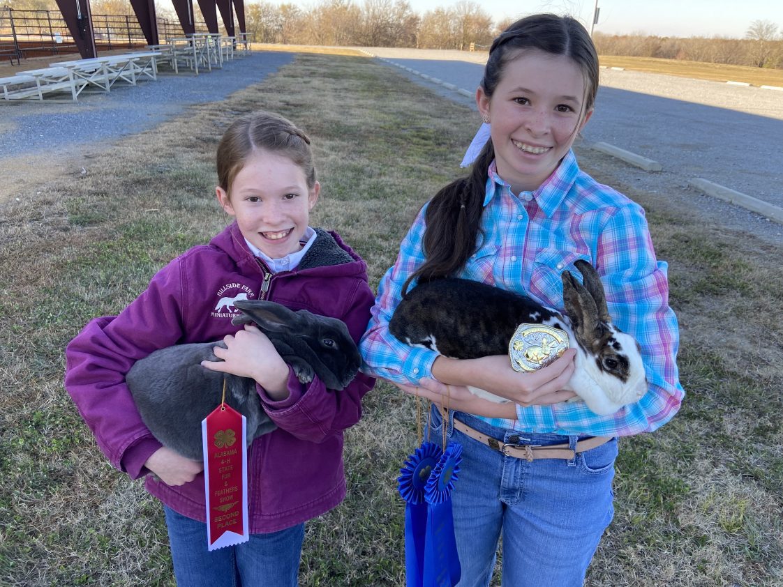 Alaina and Elizabeth Knight at 2024 Fur and Feathers Show