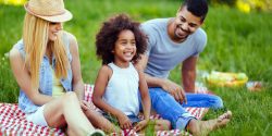 Family on a picnic.