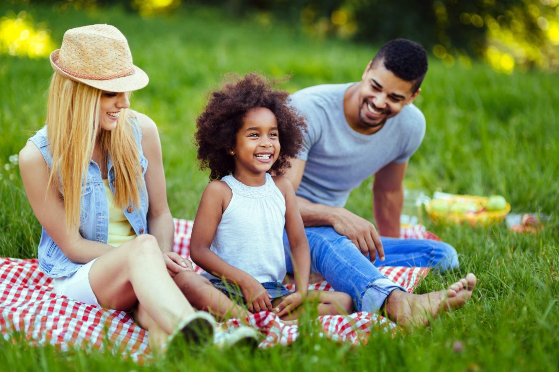 Family on a picnic.