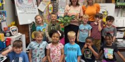 Lee County Annual Report - Extension staff person visits a local elementary school classroom.